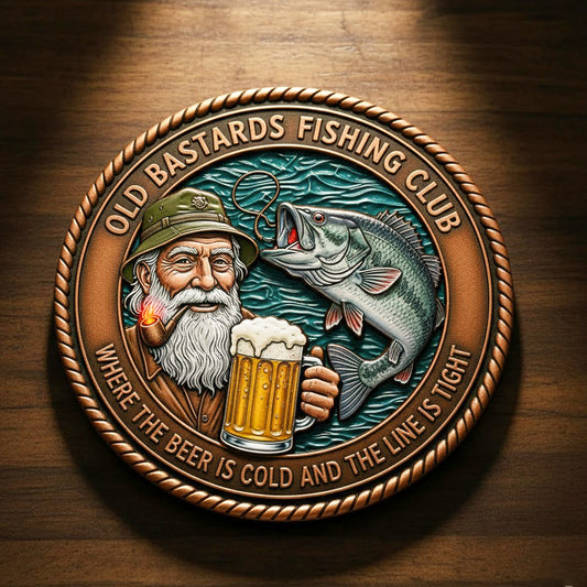 ⚡ Black Friday 24H Flash Sale-🍻 “OLD BASTARDS FISHING TOKEN” Legendary Angler's Coin